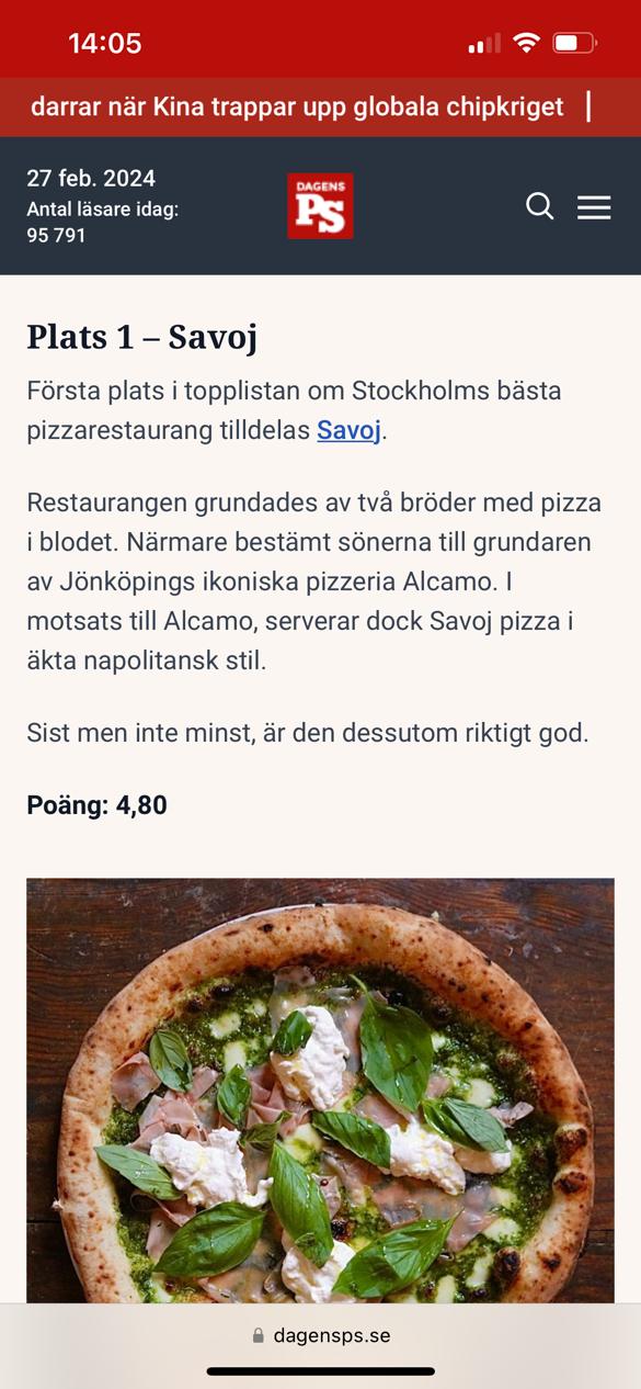 pizza restaurang stockholm